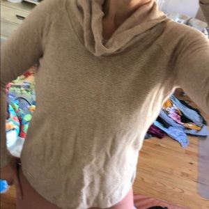 Calvin Klein tan Cowl neck sweater